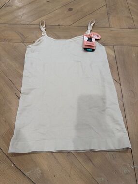 Shapermint Essentials Beige Seamless Scoop Neck Cami Tank Top Large NWT